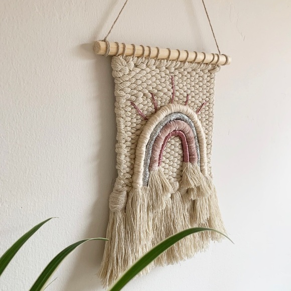 Rainbow tassel wall hanging - Picture 2 of 3